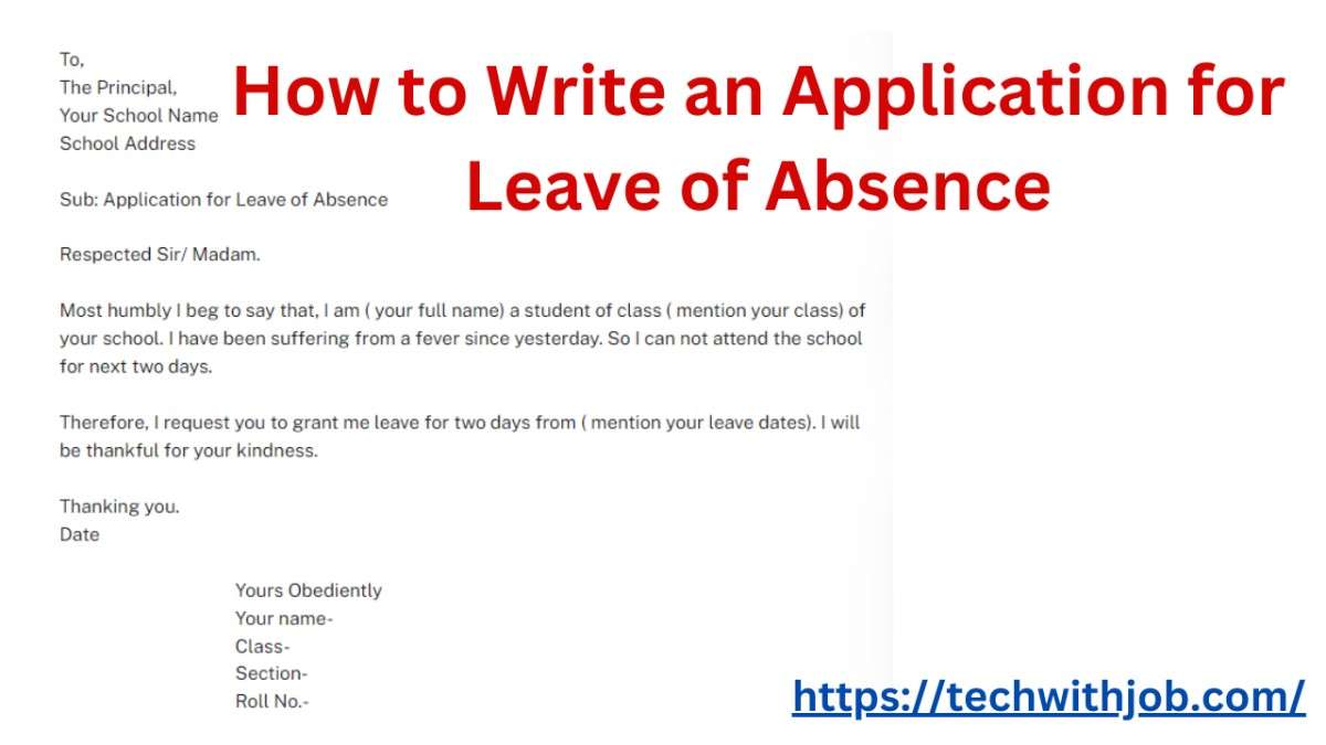 Application for Leave of Absence